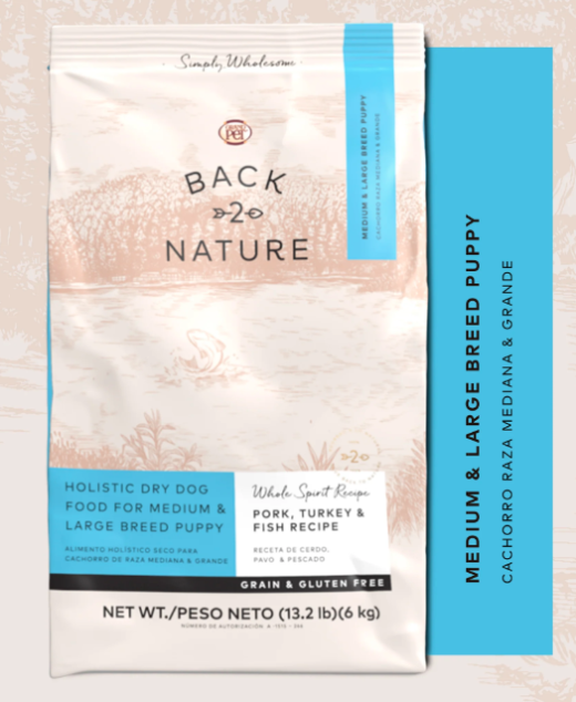 Back to Nature® alimento para cachorro raza mediana y grande